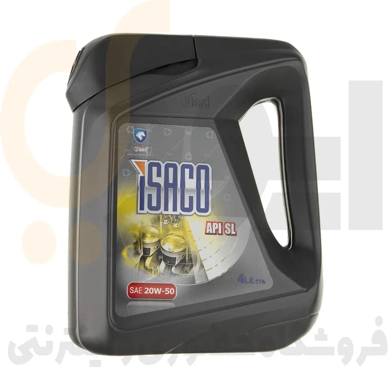 روغن موتور بنزینی 4 لیتری 20W50 SL/CF – گالن (نقره ای) – ISACO – بهتام