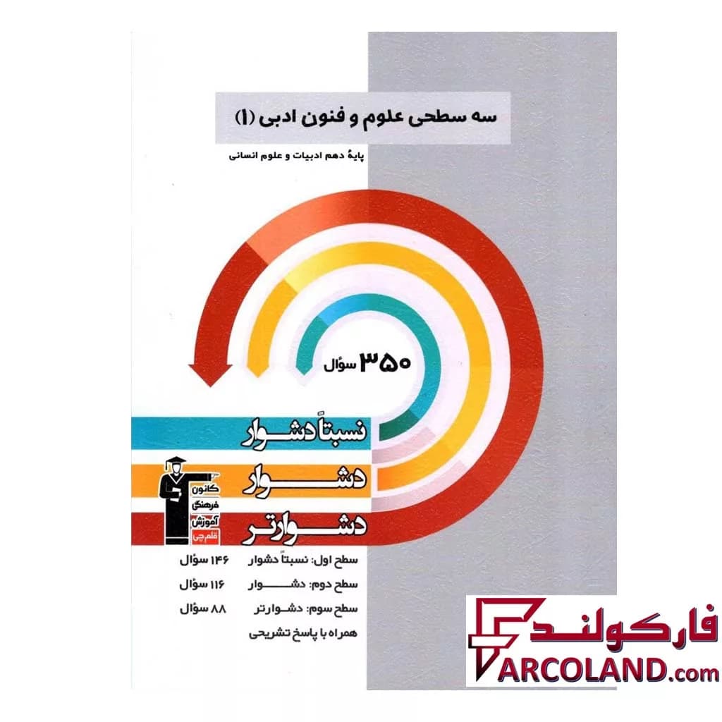 کتاب سه سطحی علوم و فنون ادبی دهم انسانی قلم چی