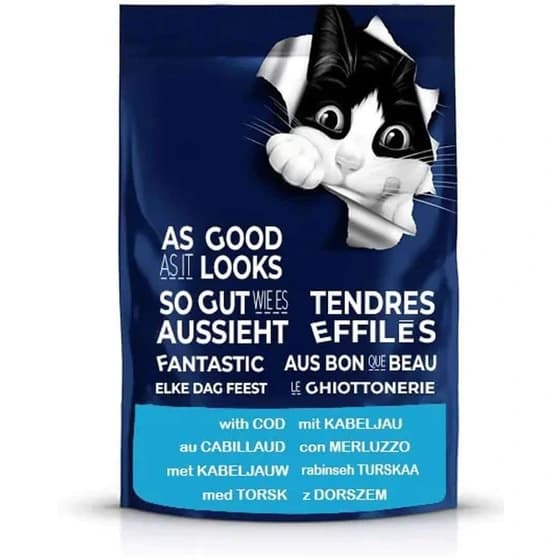 پوچ گربه فلیکس با طعم ماهی کاد Felix With Cod وزن 85 گرم
