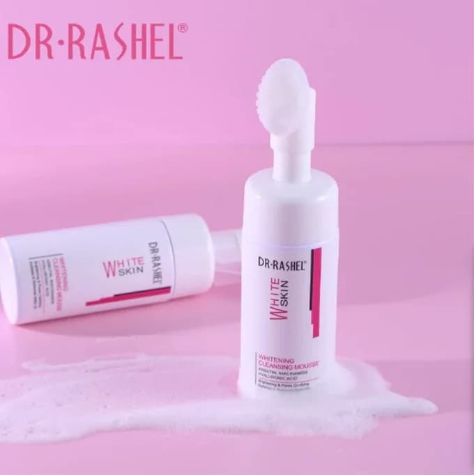 فوم شستشوی صورت دکتر راشل مدل White Skin Whitening Cleansing Mousse مناسب انواع پوست حاوی آربوتین و نیاسینامید با برس سیلیکونی — تصویر ۵