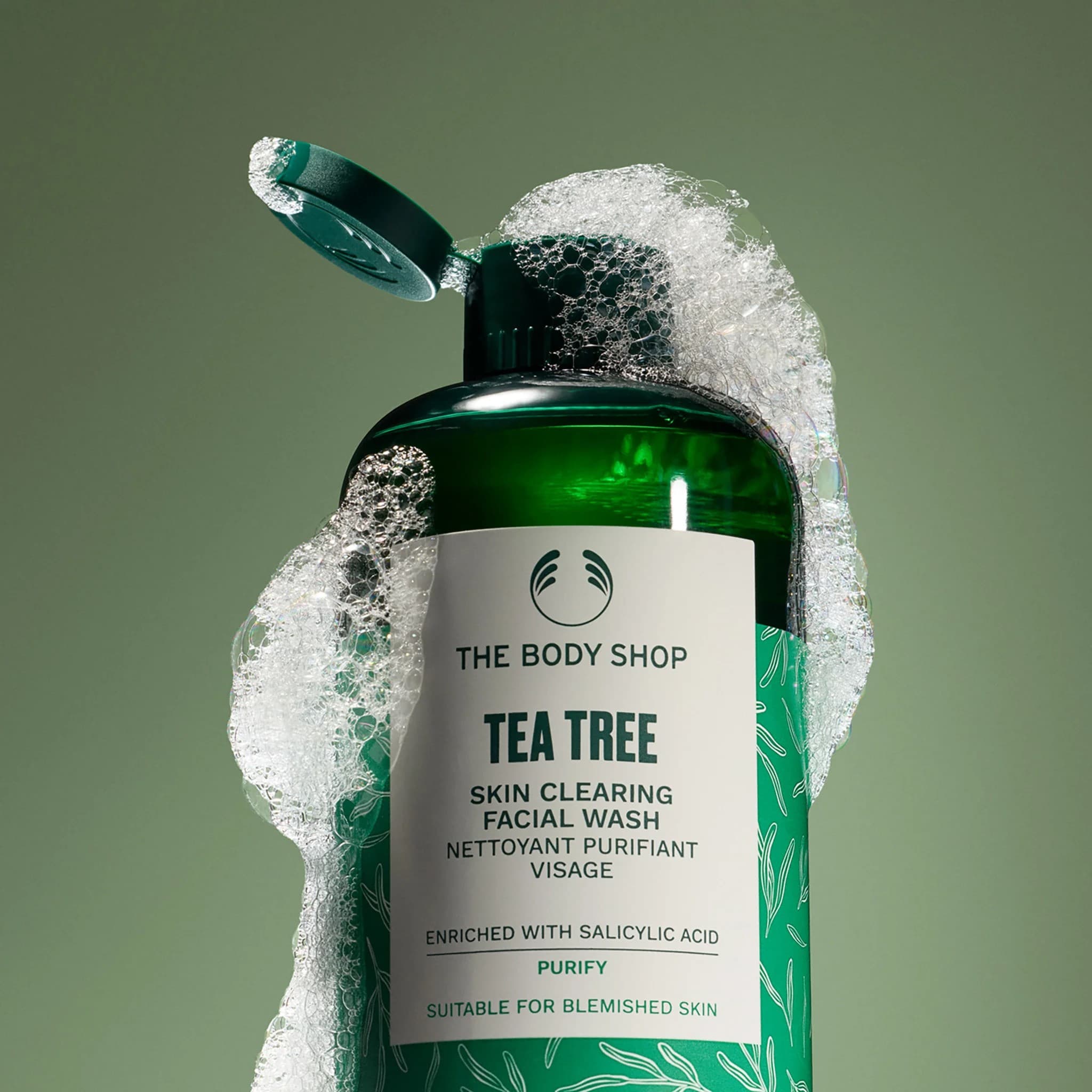 ژل شستشوی صورت تی تری بادی شاپ The Body Shop Tea Tree Skin Clearing Facial Washمدل ضد جوش مناسب پوست چرب و مختلط حجم 250 میلی لیتر — تصویر ۸
