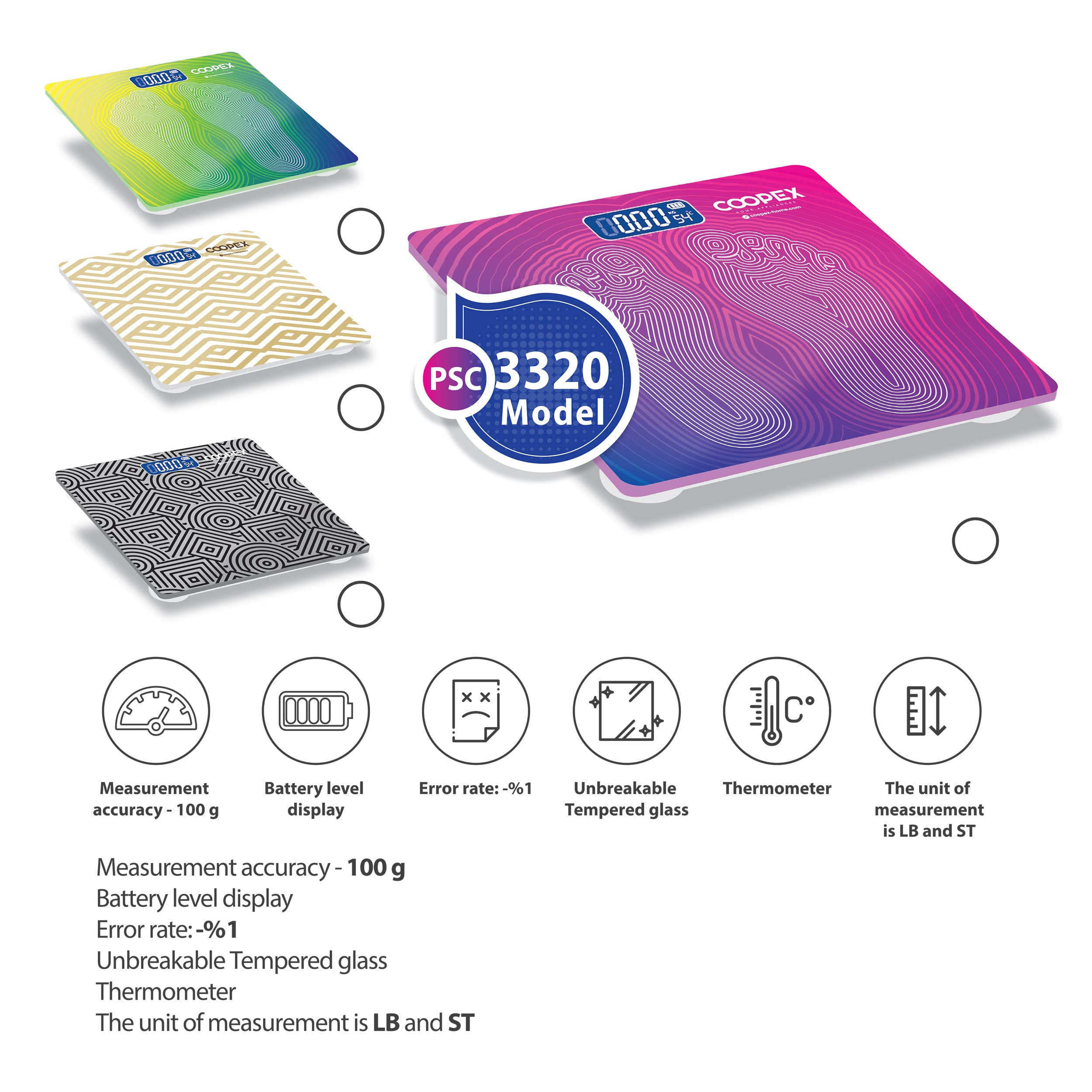 ترازو دیجیتال کوپکس مدل PSC-3320 — تصویر ۳