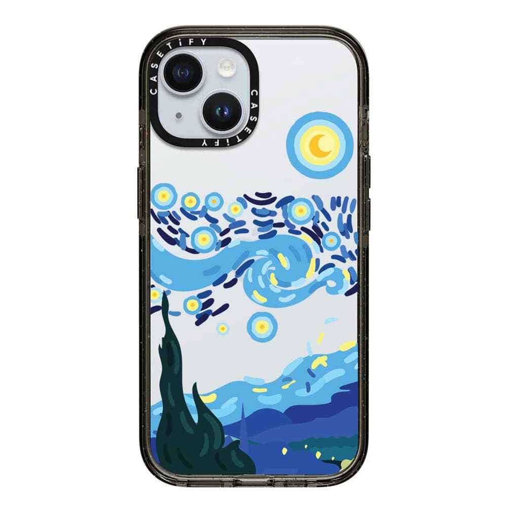قاب شفاف چاپی سفارشی (کد 0097) مدل شب پرستاره مناسب برای گوشی موبایل سامسونگ Galaxy A06 / A10S / A12 / A13 / A14 / A15 / A16 / A20 / A21S / A22 4G / A22 5G / A23 / A24 / A30 / A30S / A31 / A32 4G / A3 — تصویر ۲