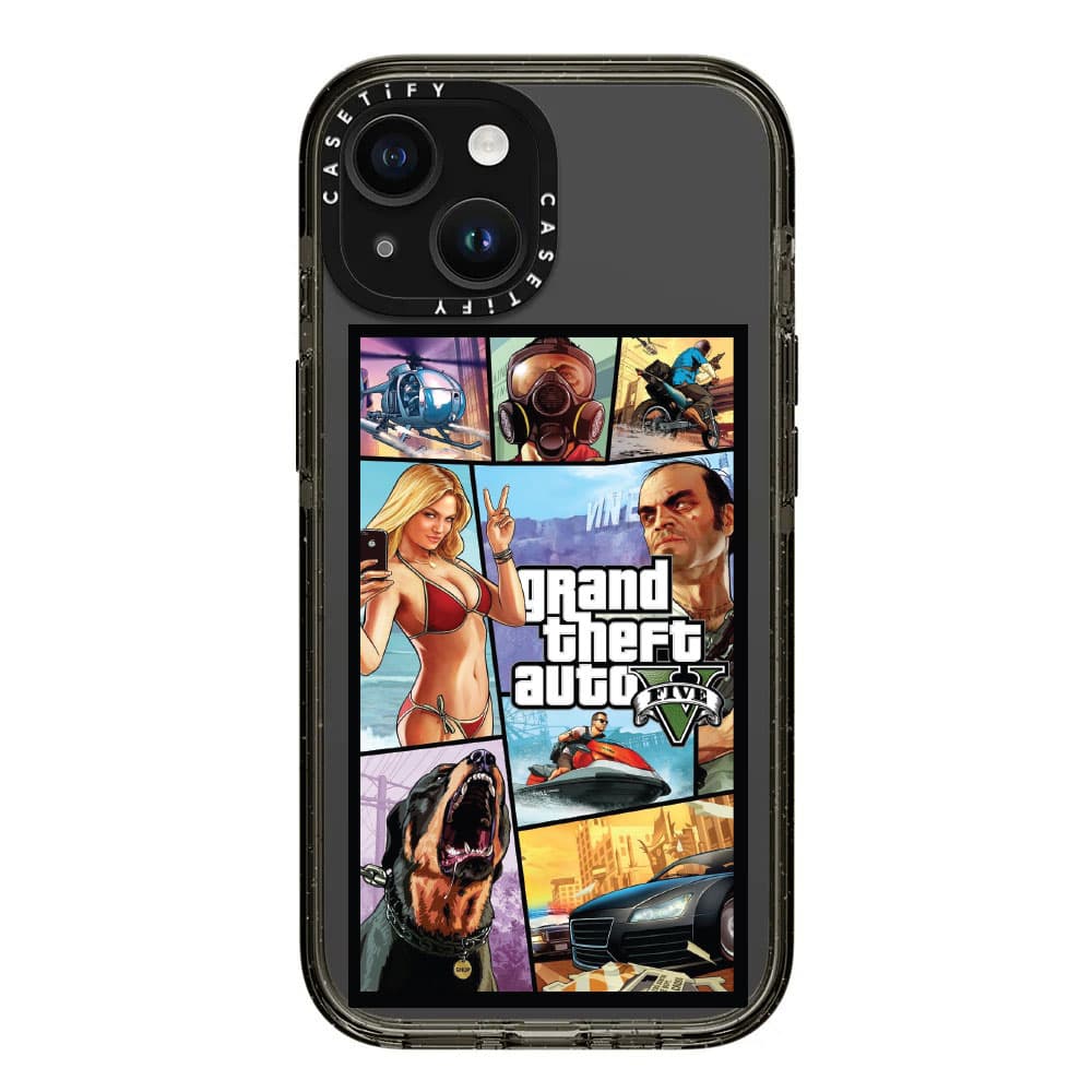 قاب شفاف چاپی سفارشی (کد 0103) مدل جی تی ای – grand theft auto مناسب برای گوشی موبایل سامسونگ Galaxy A06 / A10S / A12 / A13 / A14 / A15 / A16 / A20 / A21S / A22 4G / A22 5G / A23 / A24 / A30 / A30S / — تصویر ۲