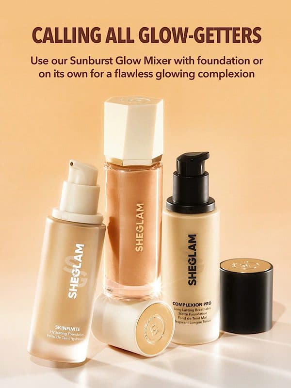 میکسر Sunburst Glow رنگ Medium Tan Warm شیگلم SHEGLAM — تصویر ۷