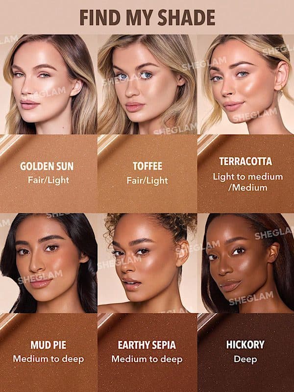 برنزر مایع براق Sun Beam رنگ Hickory شیگلم SHEGLAM — تصویر ۳