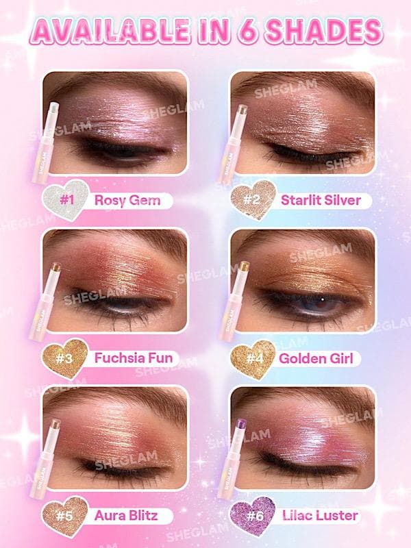سایه چشم استیکی کرستالی ژله ای رنگ Golden Girl شیگلم SHEGLAM — تصویر ۷
