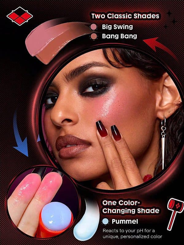 رژگونه استیکی Harley Quinn X SHEGLAM Mischief Mallet – رنگ Bang Bang شیگلم SHEGLAM — تصویر ۴
