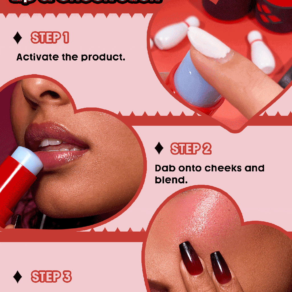 رژگونه استیکی Harley Quinn X SHEGLAM Mischief Mallet – رنگ Bang Bang شیگلم SHEGLAM — تصویر ۳
