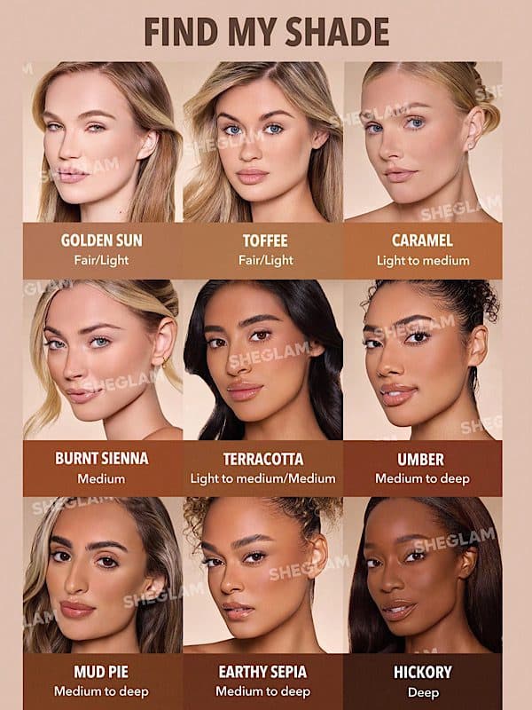 برنزر مایع مات Sun Beam رنگ Hickory شیگلم SHEGLAM — تصویر ۳