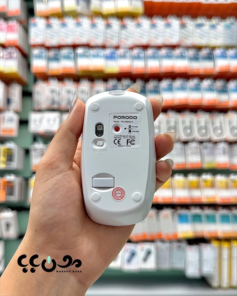 موس بی سیم پرودو + بلوتوث مدل PD-WBRM16-WH اصل PRODO — تصویر ۷