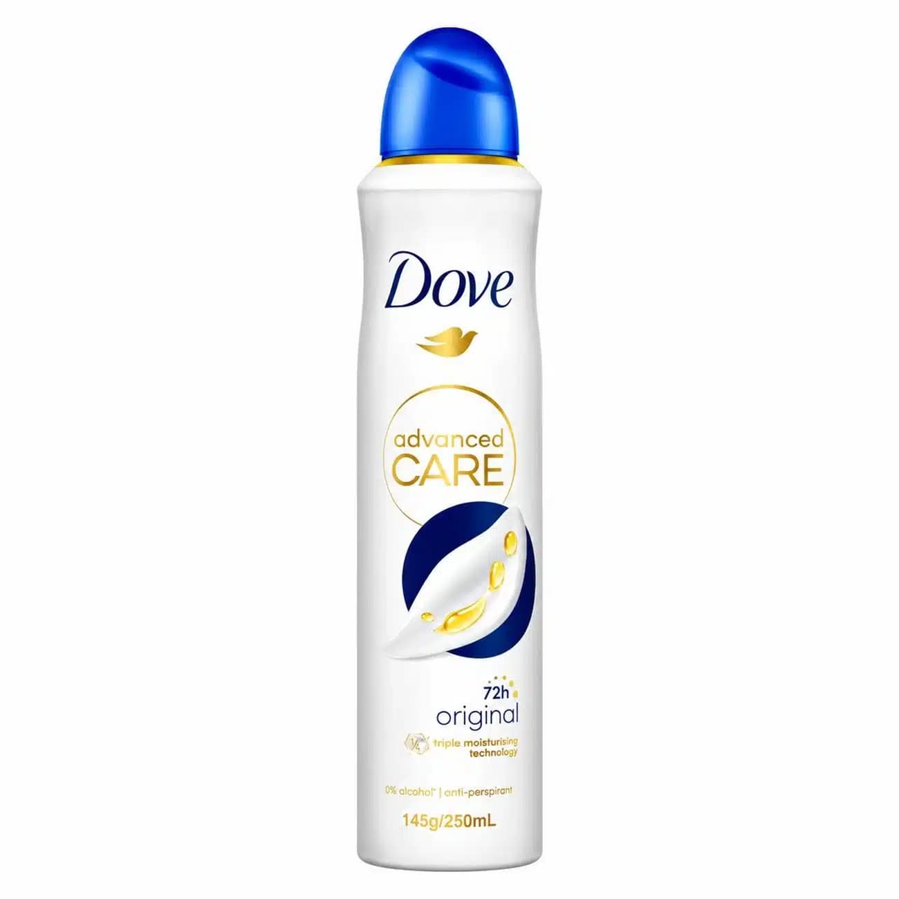 اسپری ضد تعریق زنانه داو Dove مدل Advanced Care Original 72h حجم 250ml