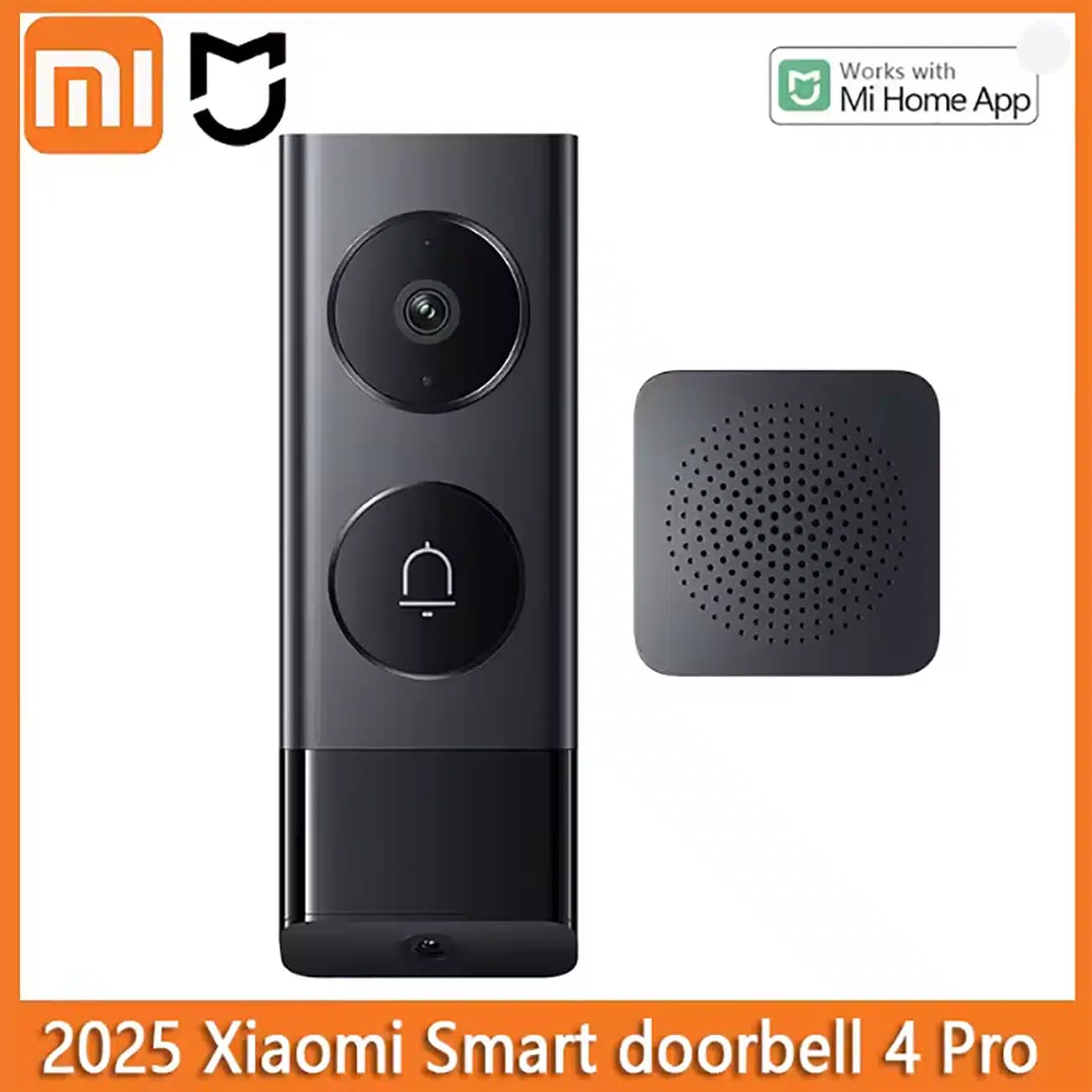 زنگ درب تصویری هوشمند شیائومی XIAOMI اصل مدل MI 4 PRO MJML04PBY — تصویر ۴