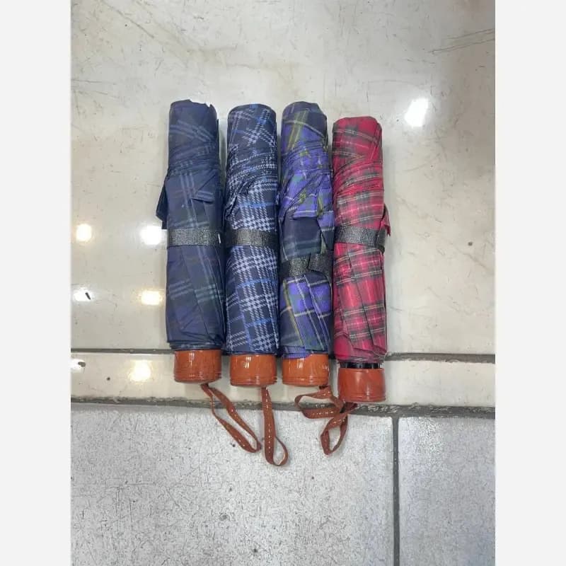 چتر چهار خانه تاشو ضدباد سبک و کمجا پارچه ضد آب مناسب باران و آفتاب زنانه و مردانه — تصویر ۸