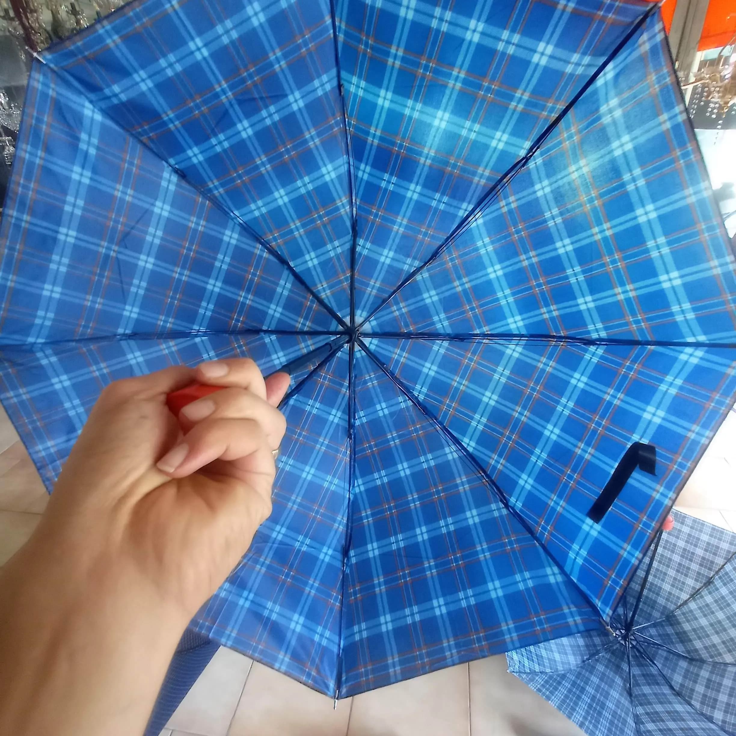 چتر چهار خانه تاشو ضدباد سبک و کمجا پارچه ضد آب مناسب باران و آفتاب زنانه و مردانه — تصویر ۱۲