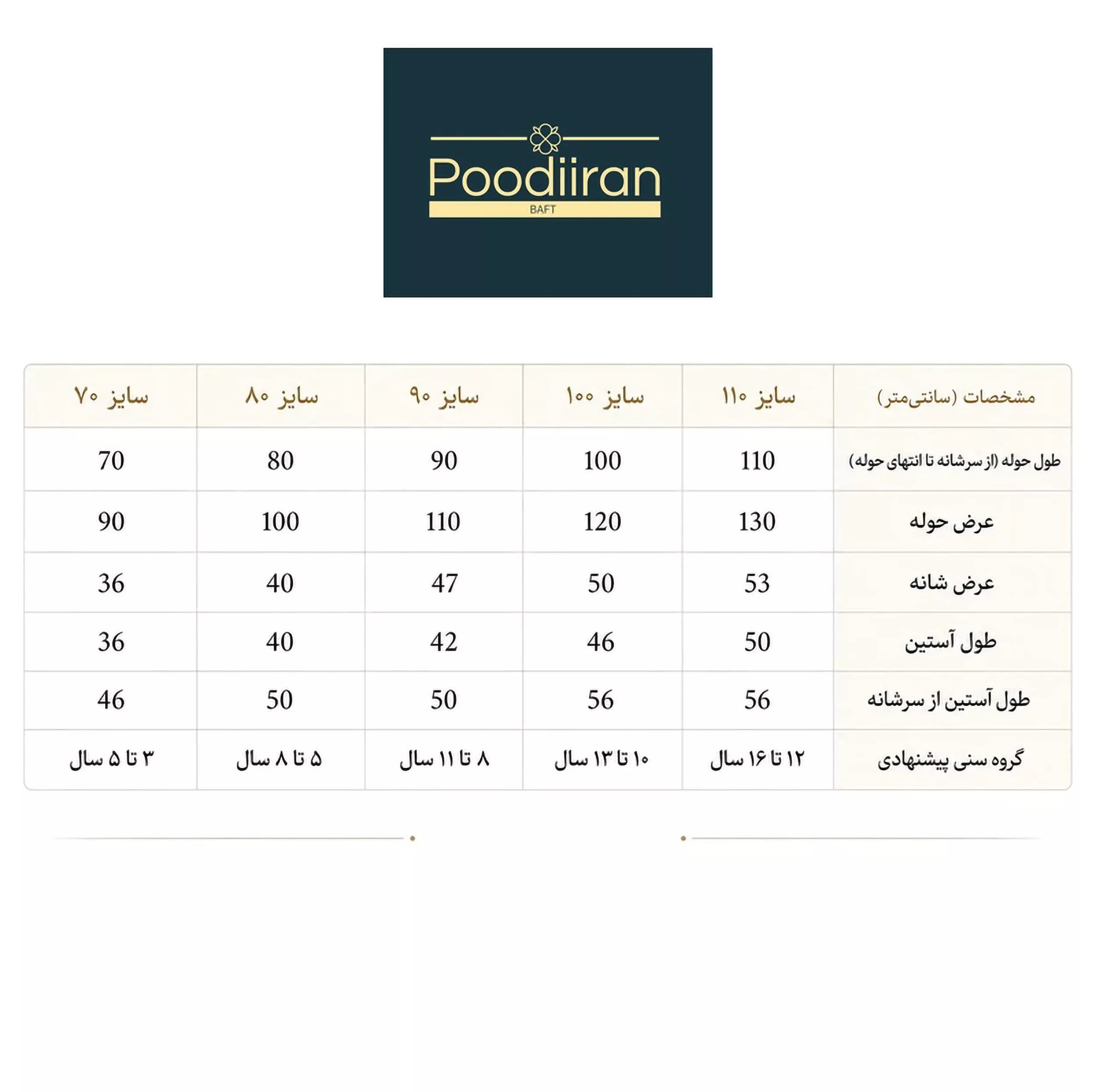 حوله پالتویی کودک و‌ نوزاد پودیران بات مدل عروسکی سایز 70×88 مناسب برای قد ۹۰ تا ۱۱۵ سانتی متر — تصویر ۴
