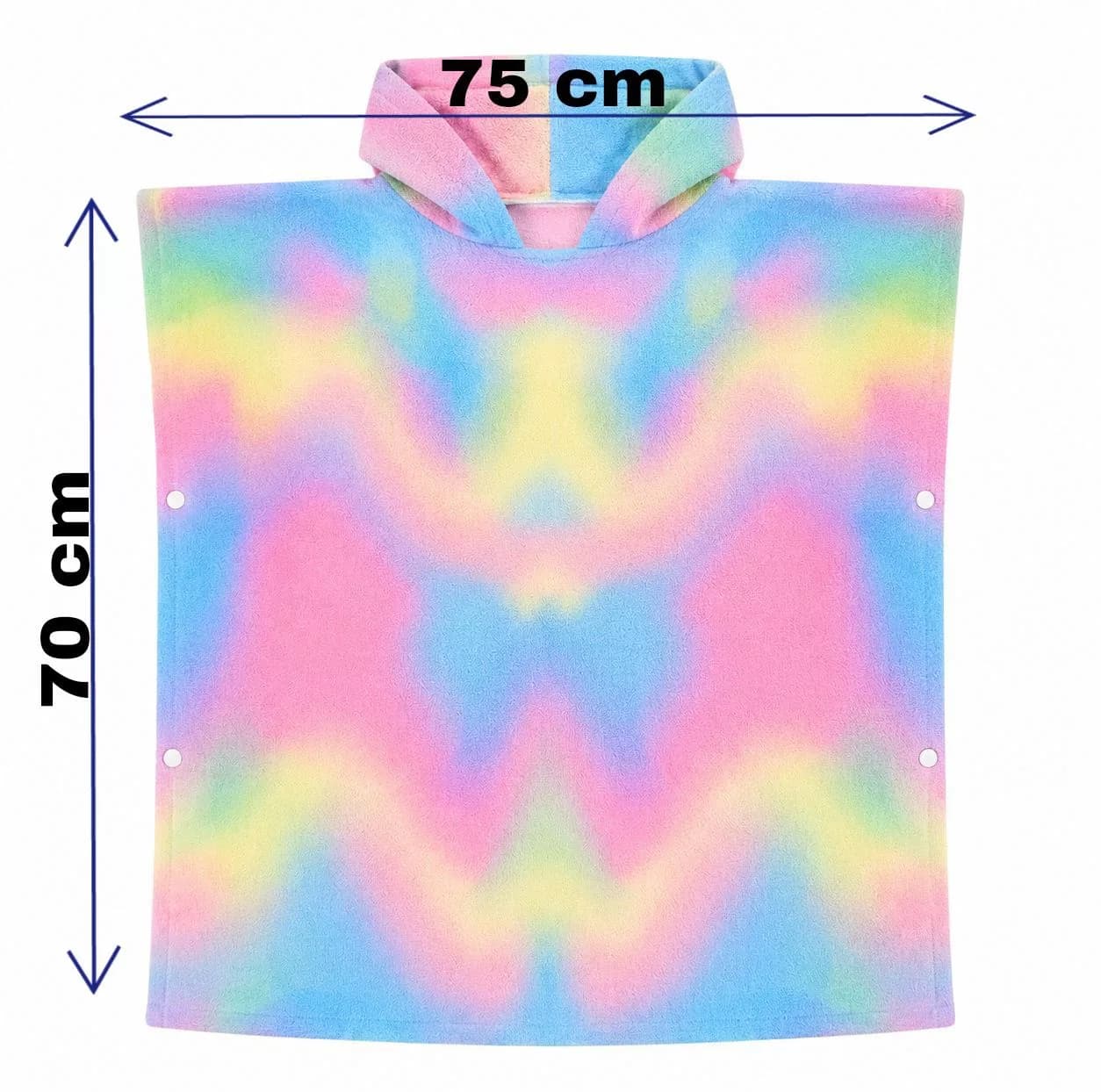 حوله استخری کودک مدل پانچو آبرنگی سایز 75 × 70 سانتی‌متر — تصویر ۲