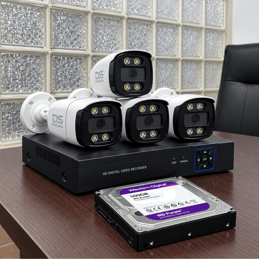 پک اقتصادی 4 دوربین AHD و 2 مگ | DVR چهار کانال | هارد 500GB
