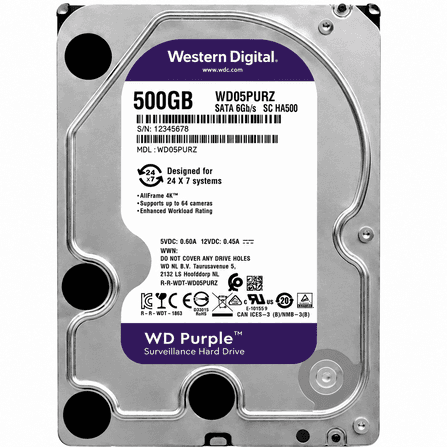 هارد دیسک بنفش 500 گیگابایت WD Purple گرید A شرکتی
