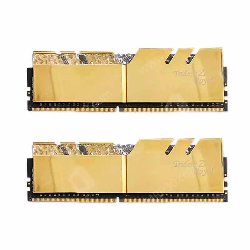 پک 16 گیگ رم GSKILL Trident Z Royal Gold RGB 16GB (8×2) DDR4 4000mhz cl15 استوک — تصویر ۲