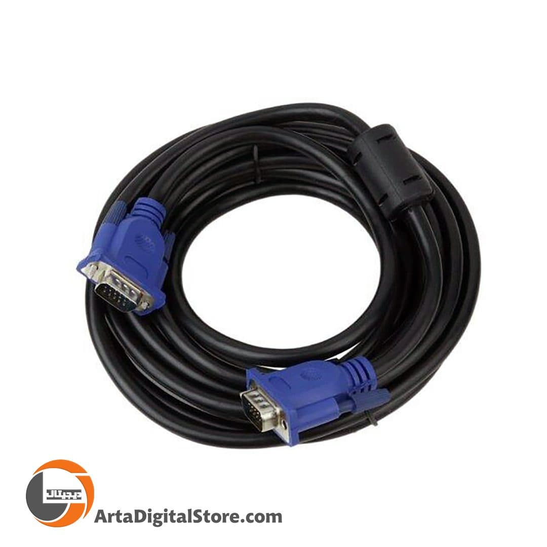 کابل لوتوس VGA Cable Lotus Black طول 5m — تصویر ۲