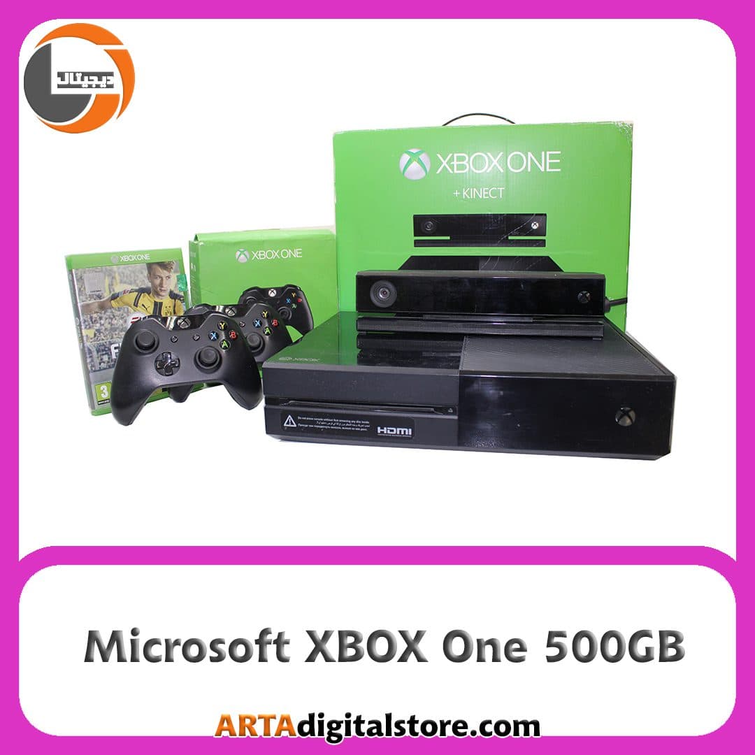 کنسول Microsoft XBOX One 500GB دو دسته به همراه پک کینکت