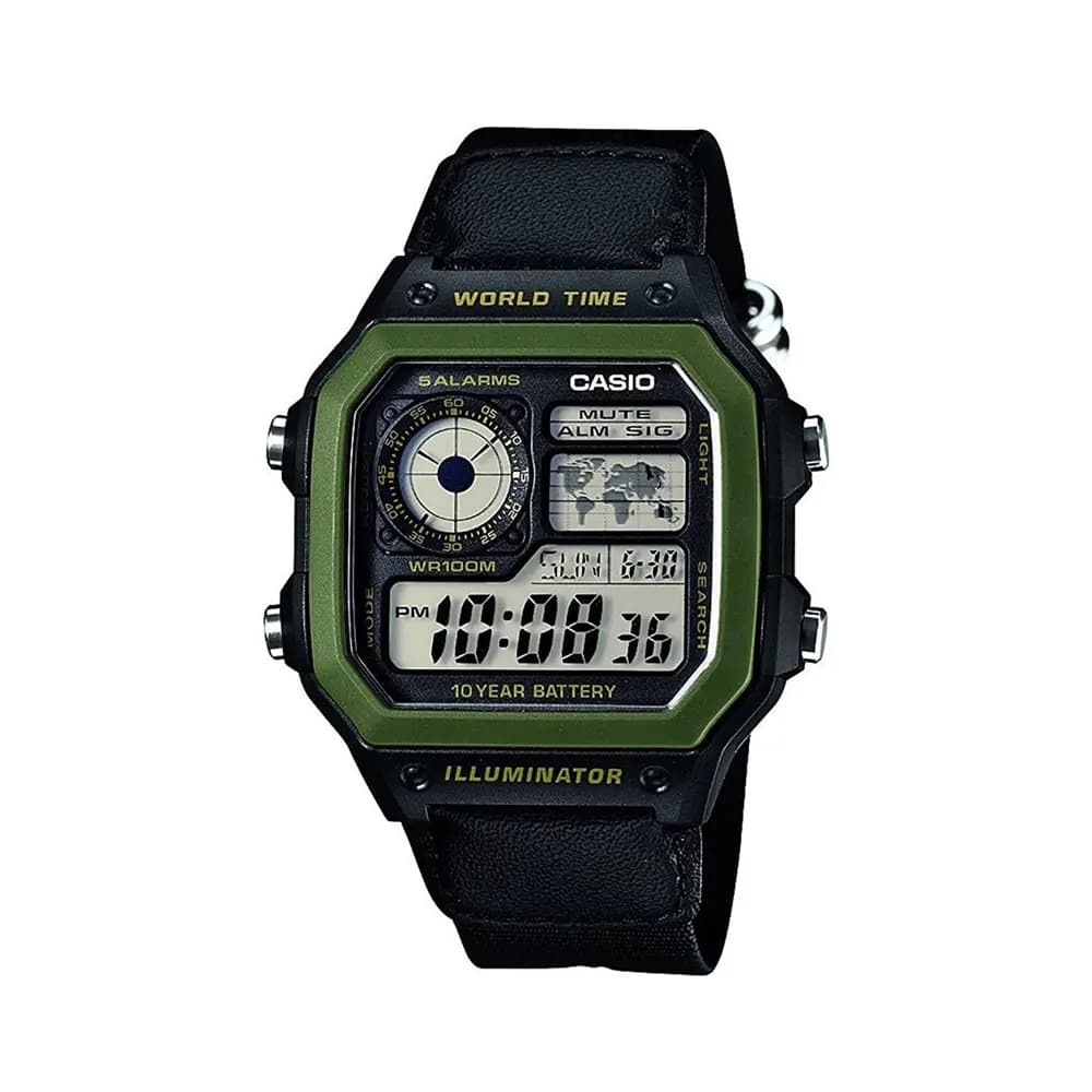 ساعت دیجیتال کاسیو کوارتز مدل AE-1200WHB-1BVDF