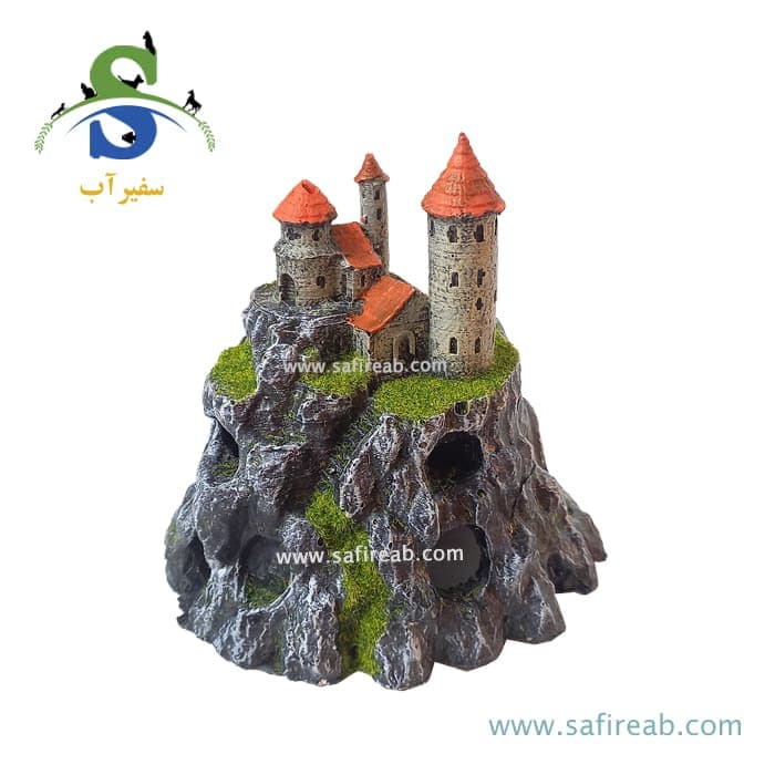 دکوری آکواریوم طرح قلعه صخره ای کد S-6