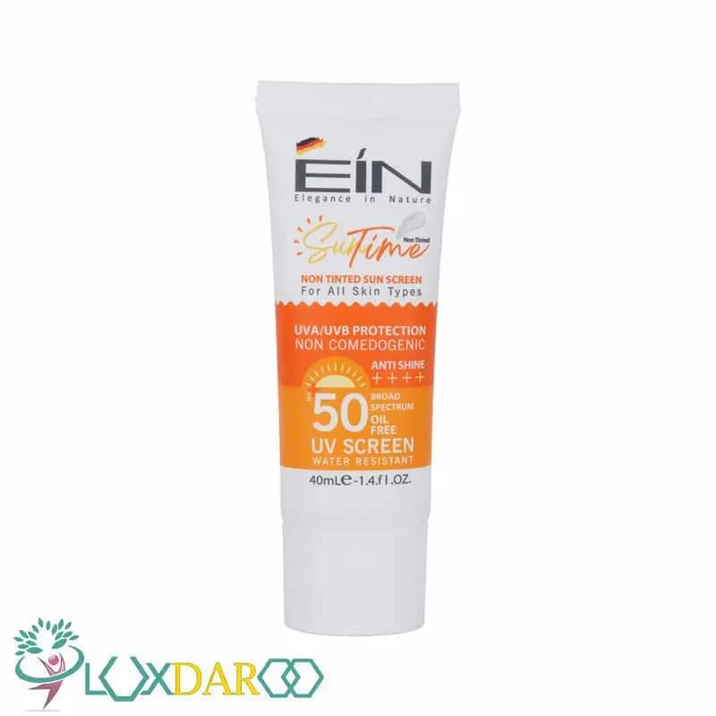 کرم ضد آفتاب بی رنگ ای آی ان SPF50 مناسب انواع پوست