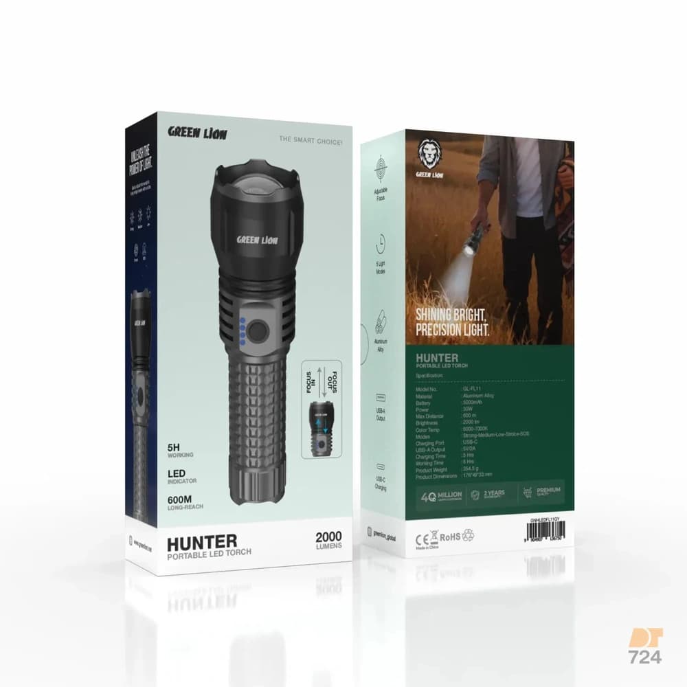 چراغ قوه ‎LED‎ گرین لاین ‎GNHLEDFL11‎ — تصویر ۳