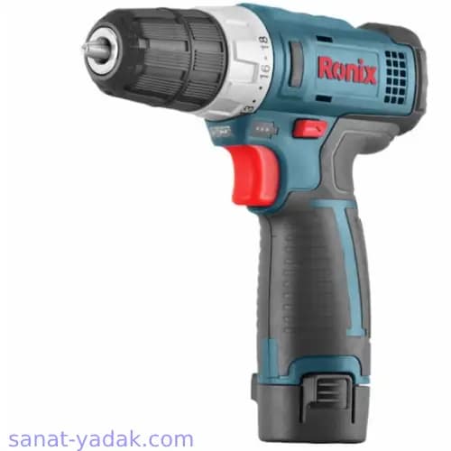دریل پیچ گوشتی شارژی رونیکس با آرمیچر دنده برنجی مدل Ronix 8612