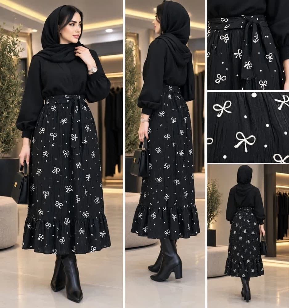 دامن مدل قلبی و پاپیونی