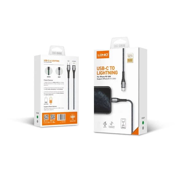 کابل شارژ TYPEC به LIGHTNING برند LDNIO مدل LC112 — تصویر ۲
