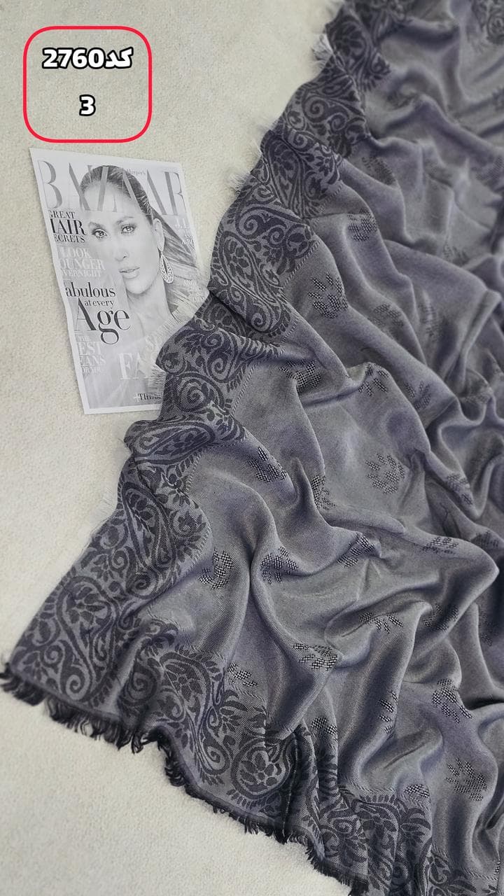 روسری نخی قواره 140 کد2760 — تصویر ۴