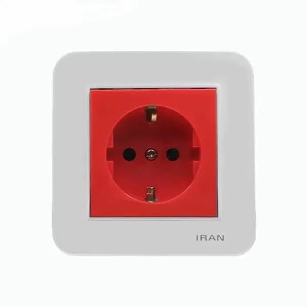 پریز برق ارت Ups ارس اقتصادی سفید ایران الکتریک توکار