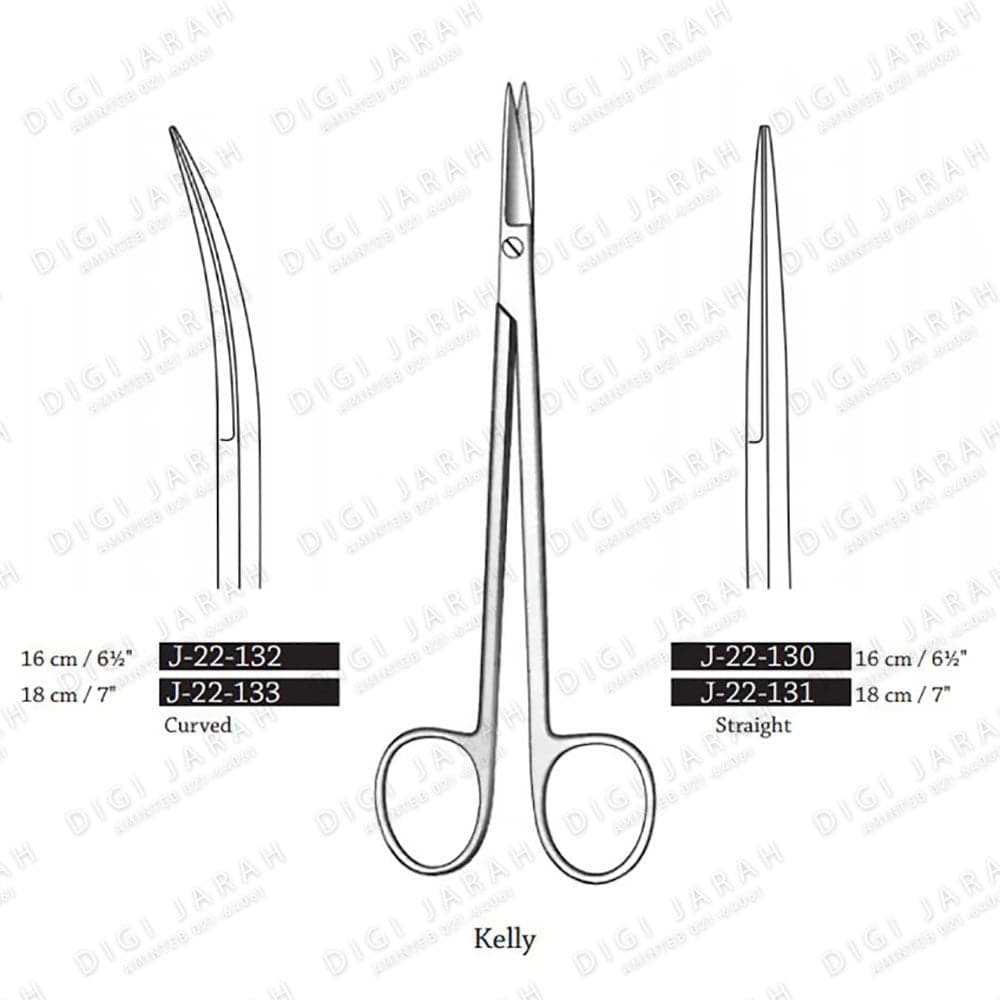 قیچی کلی راست J-22-130 16cm surgicon