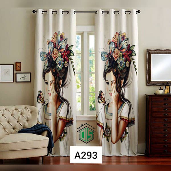 پرده چاپی طرح دختر کد A293