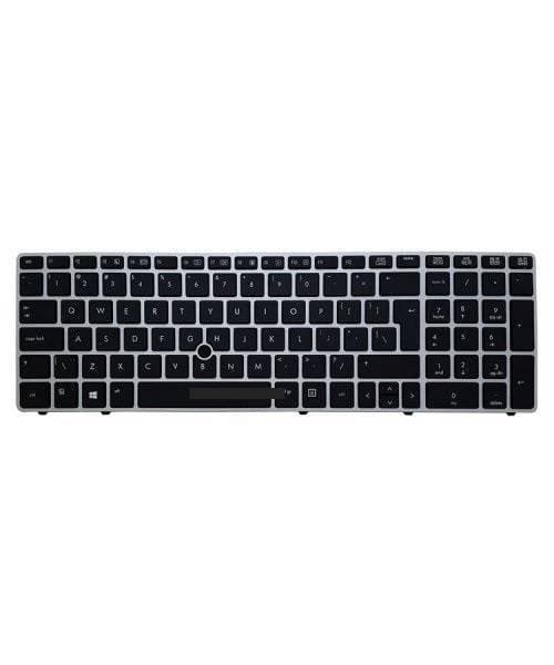 کیبرد لپ تاپ اچ پی EliteBook 8560P مشکی-با موس فریم نقره ای
