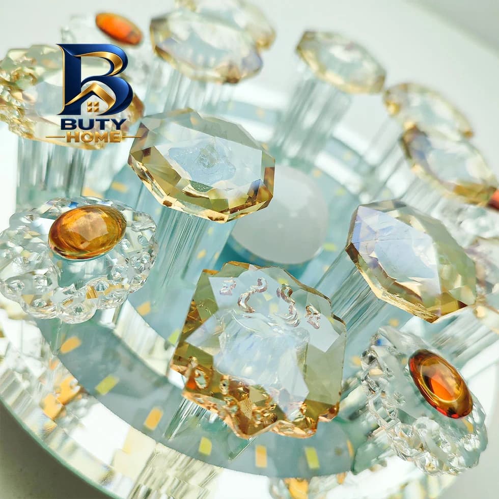 چراغ سقفی زد اف آر مدل کریستالی سه حالته کد 6880 — تصویر ۴