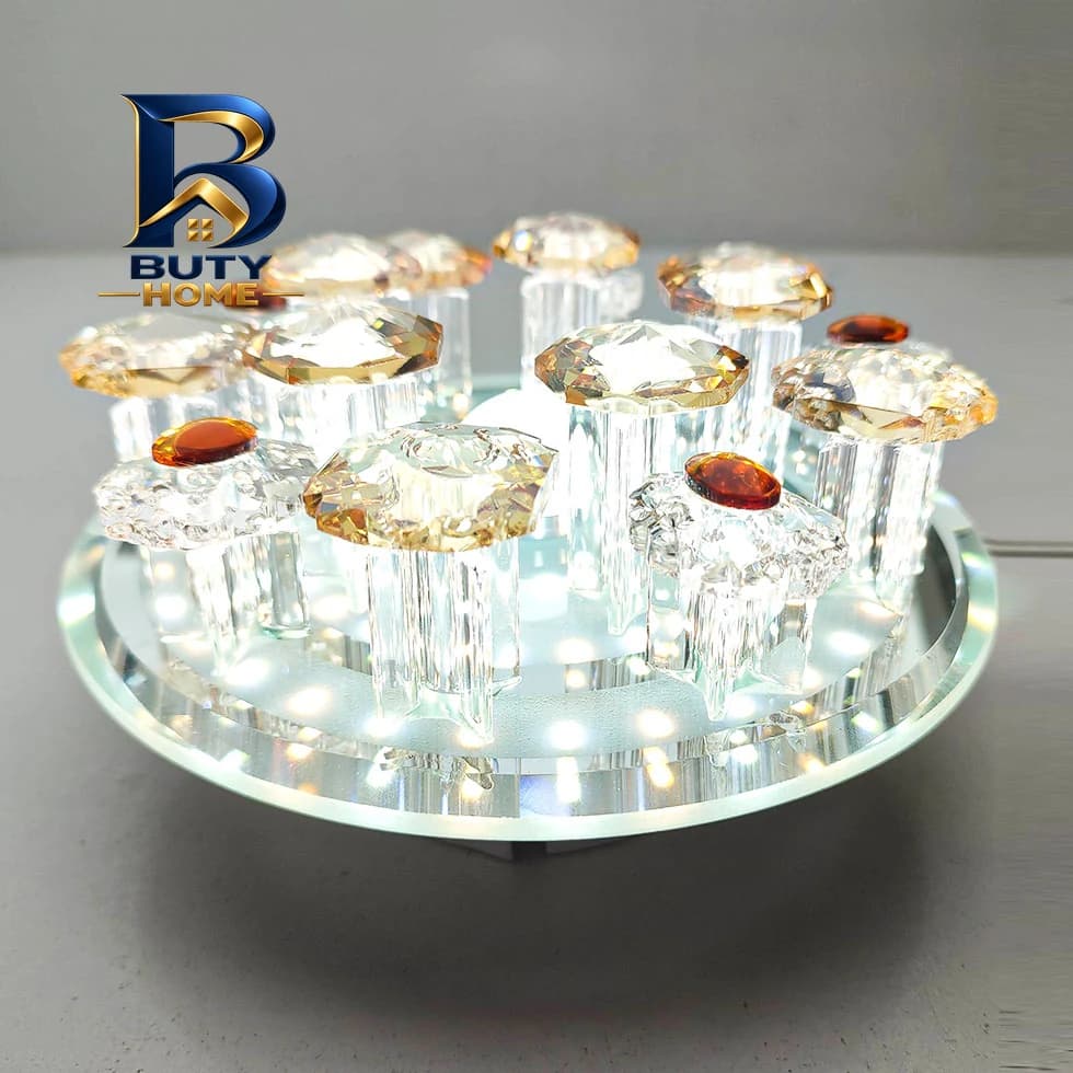 چراغ سقفی زد اف آر مدل کریستالی سه حالته کد 6880 — تصویر ۸