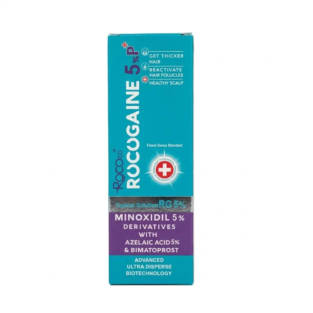 محلول تقویت مو ماینوکسیدیل روکوکو 5 درصد روکوگین ۷۵ میلی لیتر/Rococo Rocogaine 5% Topical Minoxidil Solution 75ml