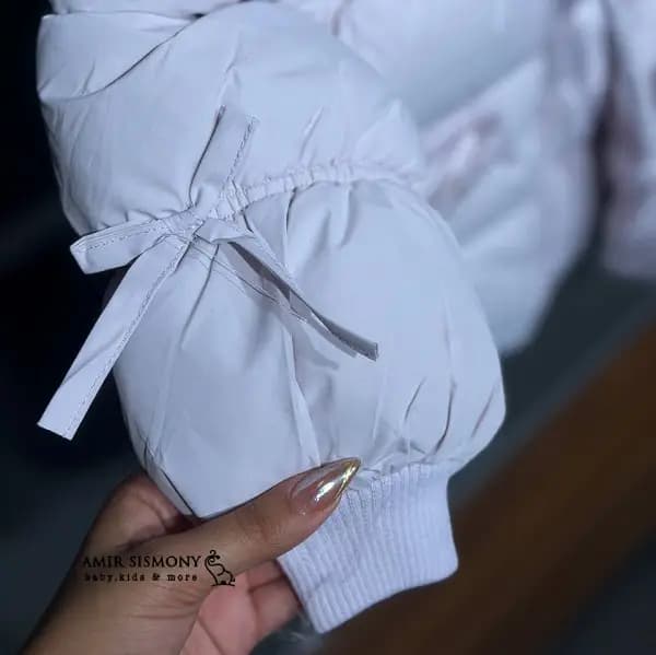 کاپشن دخترانه بنفش کد 8810 — تصویر ۳
