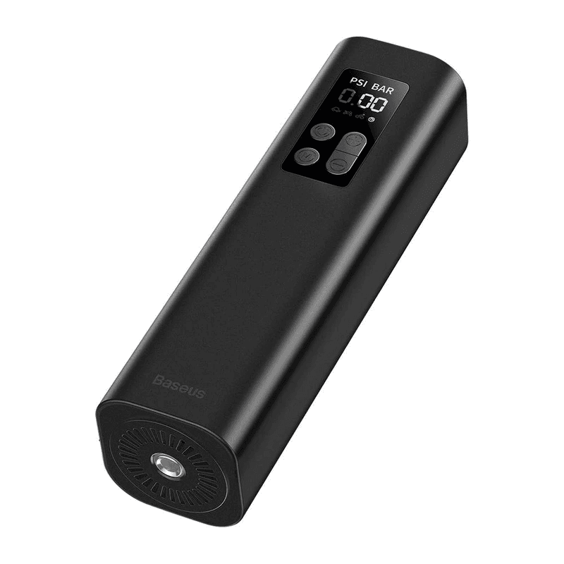 پمپ باد و چراغقوه بیسوس Baseus Super Mini Inflator Pump CRCQ000001 با توان ۱۲۰ وات — تصویر ۳