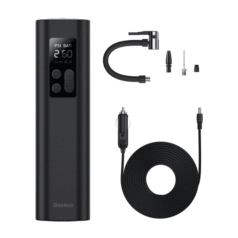 پمپ باد و چراغقوه بیسوس Baseus Super Mini Inflator Pump CRCQ000001 با توان ۱۲۰ وات