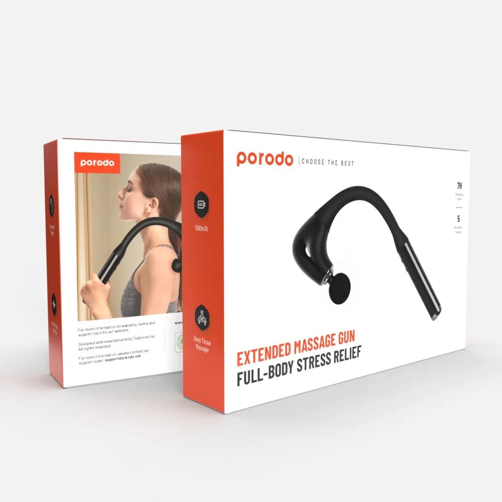 ماساژور دسته بلند پرودو مدل Porodo Extended Massage Gun Full-body stress Relief PD-TMSHMR — تصویر ۳
