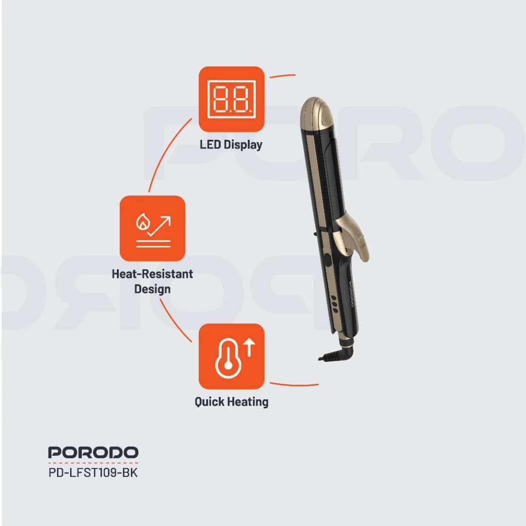 حالت دهنده مو 4حالته برند پرودو Porodo Lifestyle 4 Style Hair Iron LFST109 — تصویر ۵