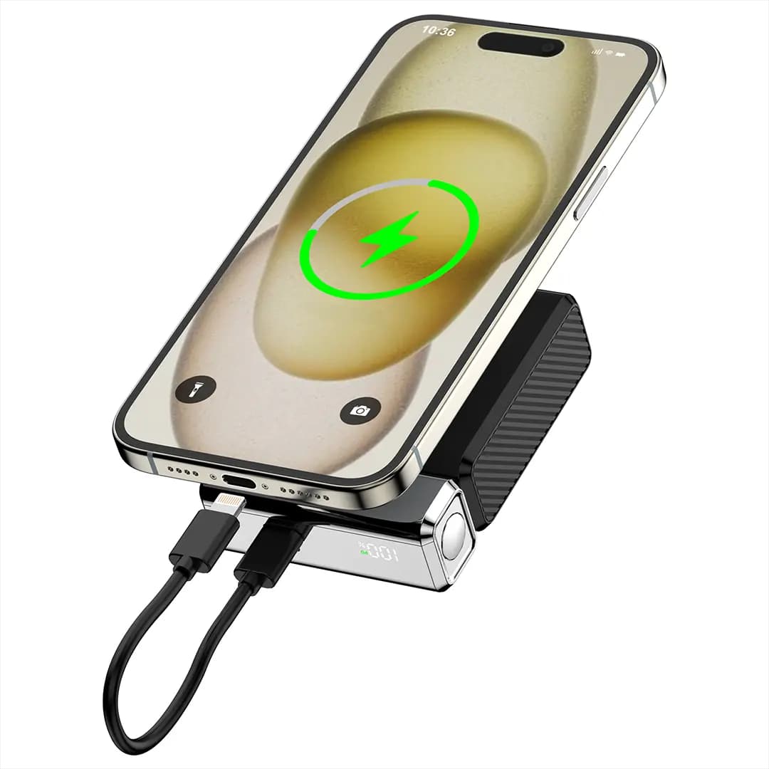 پاوربانک فست شارژ 10000 هزار 35 وات پرودو مدل Porodo Chrome Volt 10000mAh Power Bank PDPBFCH088BK — تصویر ۳