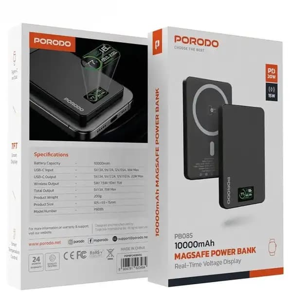 پاوربانک مگسیف 10000 هزار 20 وات پرودو مدل porodo PB085 — تصویر ۵