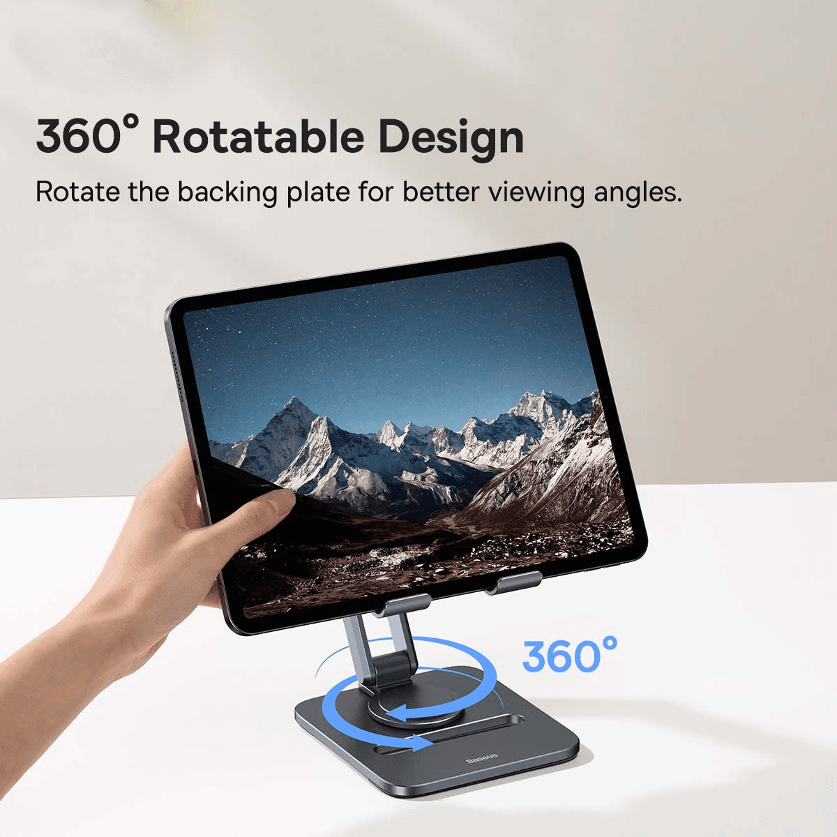 هولدر و نگهدارنده فلزی تاشو بیسوس Baseus Desktop Biaxial Foldable Metal Holder BS-HP006A — تصویر ۶