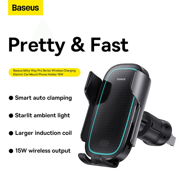 هولدر و نگهدارنده و شارژر بی سیم 15 وات بیسوس مدل Baseus Wireless Charging Car Holder BS-CM023 — تصویر ۴